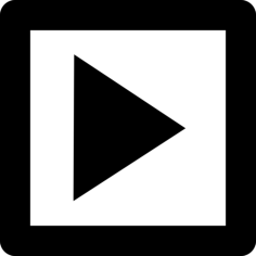 Play Button Variant Inside A Square Sketch Style Svg Vector, Free Vectors File